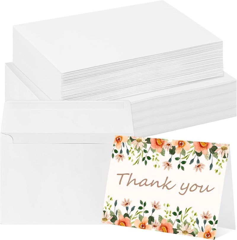 Xnewtwo 16 Sets Blank Watercolor Cards with Envelopes,140 lb/300 GSM Watercolor Paper Card 4x6 Inch Blank Foldable Postcards for Greetings, Weddings, Thank You Cards - Image 1